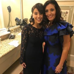 Navy Fitted maxi bridesmaid dress from Lulus